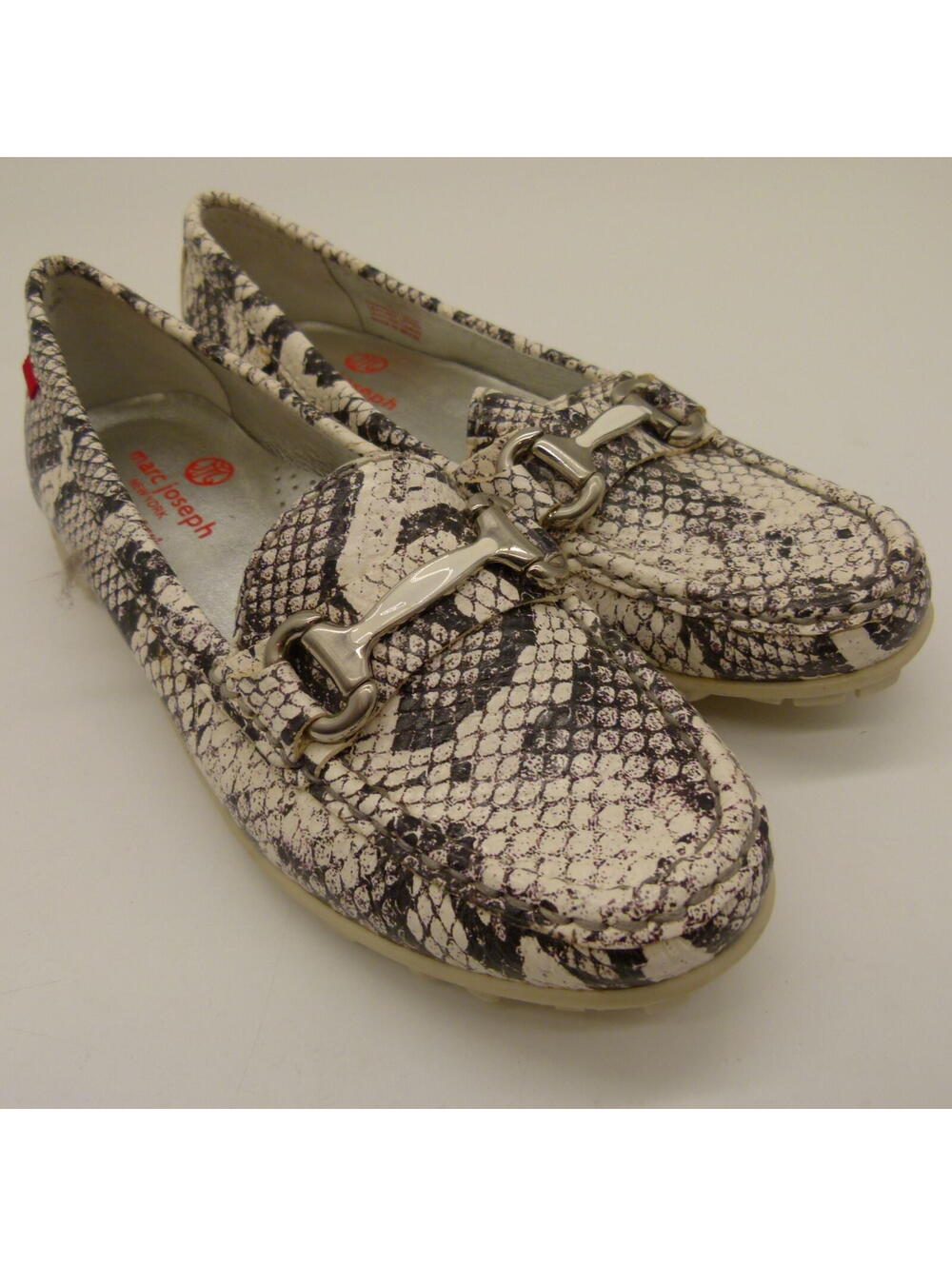 LKNW Marc Joseph Snakeskin grand st golf leather loafers worn once flawless 7